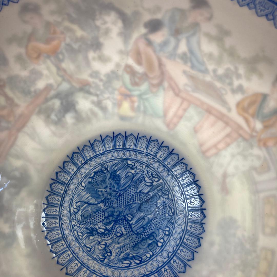 【景徳鎮製】景徳鎮の伝統　中国の名窯　乾隆年製　錦宮廷女官図　極薄胎　大鉢