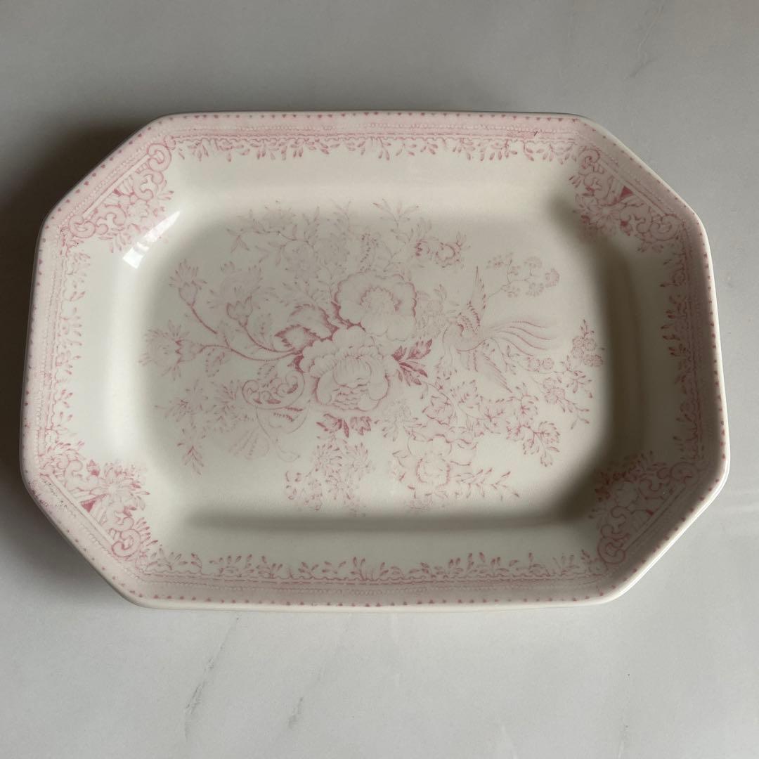 バーレイ　スクエアプレート　ピンク