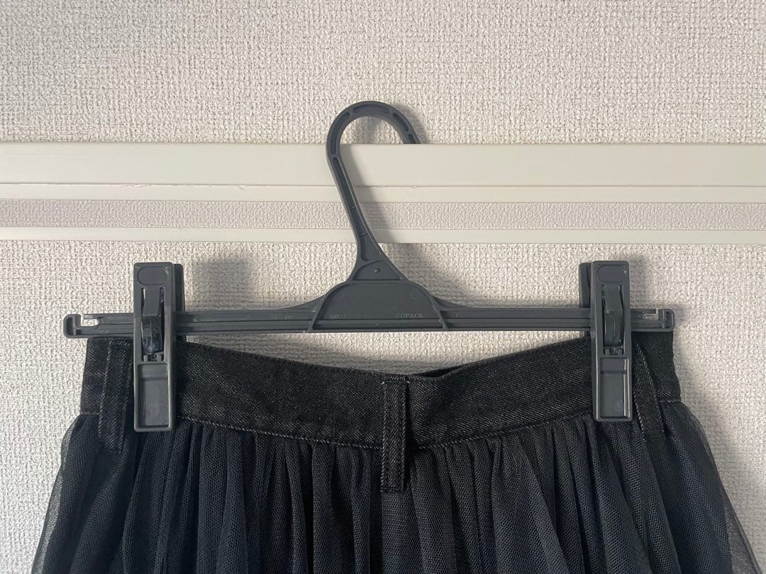 【未使用】ラベルエチュード デニムcarrie ボリュームチュールスカート