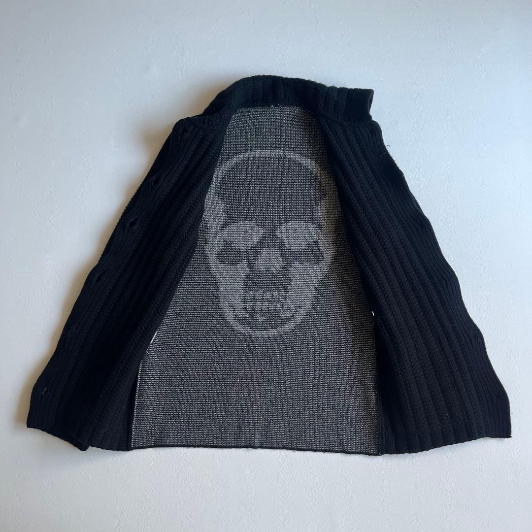 ルシアンペラフィネ　カシミヤ100%　スカル　ニットカーディガン　ジャケット　黒