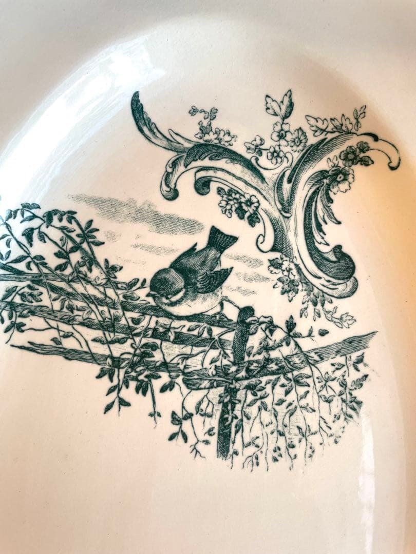 レア　フランスアンティーク　PEXONNE ペクソンヌ　オーバルプレート　極美品