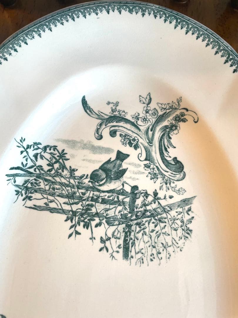 レア　フランスアンティーク　PEXONNE ペクソンヌ　オーバルプレート　極美品