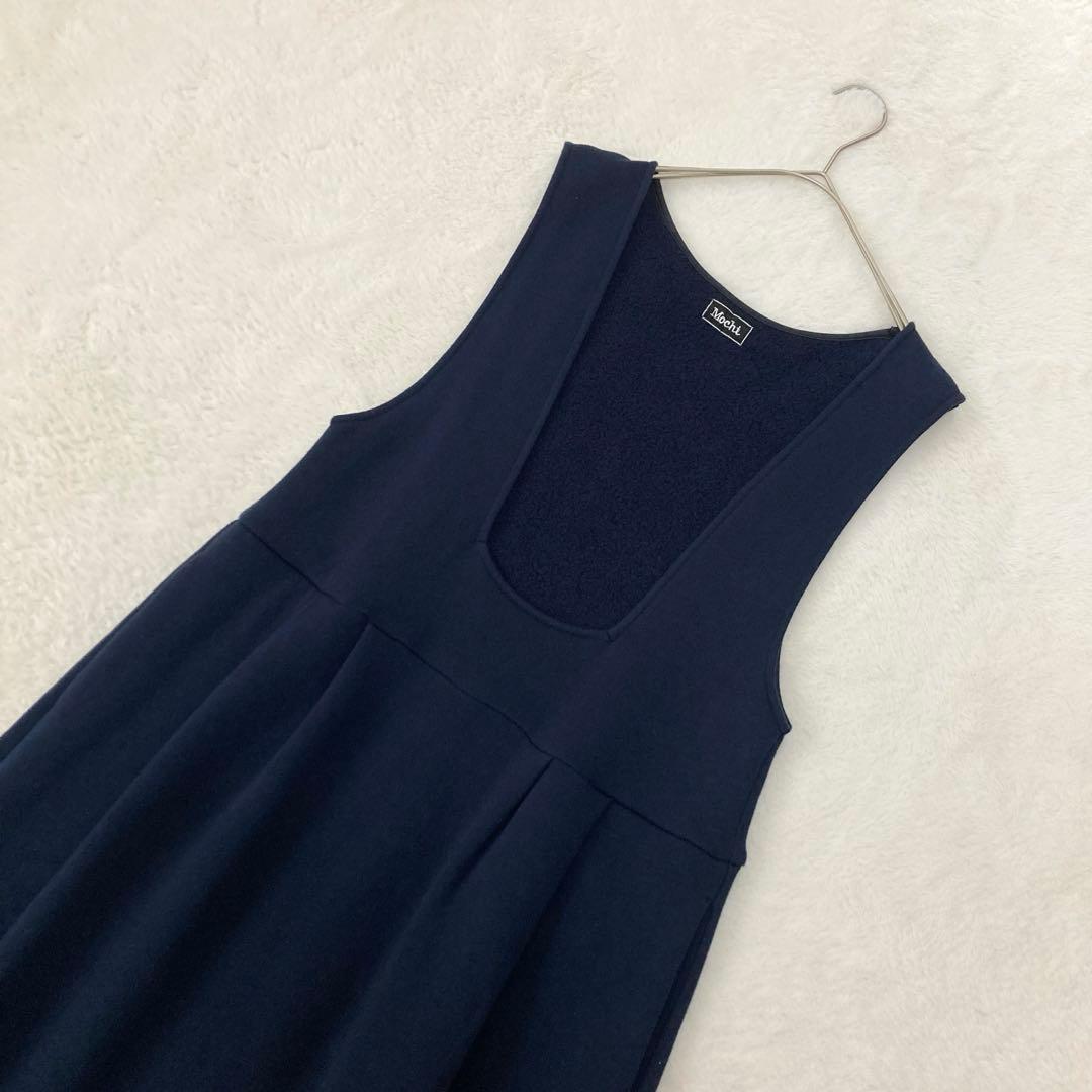 【ぽん】美品☆Mochiモチ　スウェットジャンパースカート　ネイビー