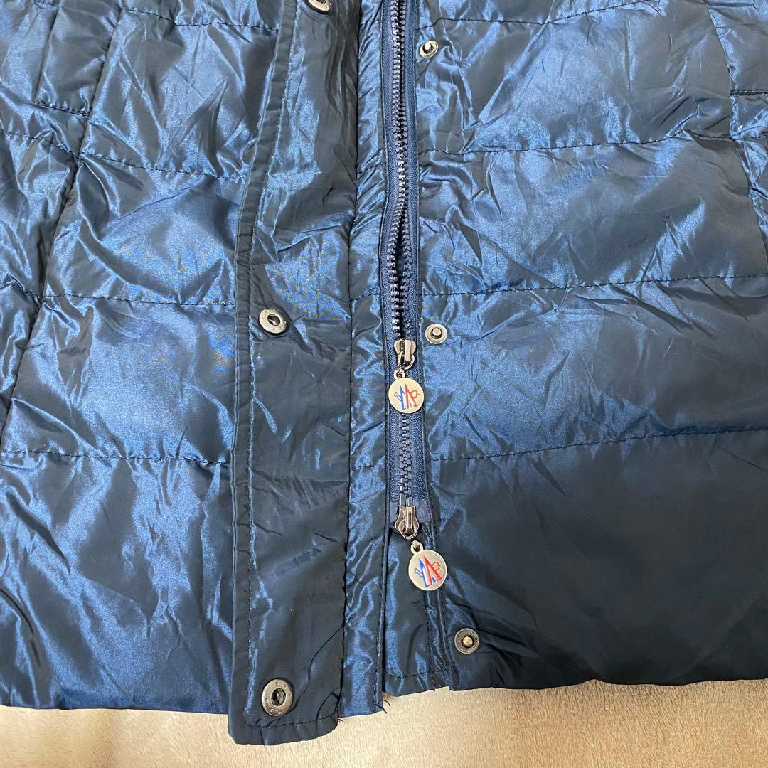 【MONCLER】レディース ロングダウンコート フード付き ネイビー