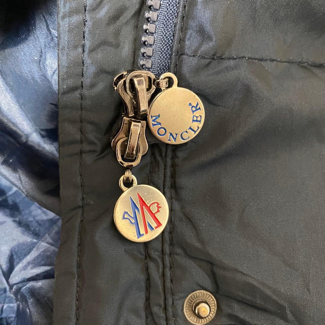 【MONCLER】レディース ロングダウンコート フード付き ネイビー