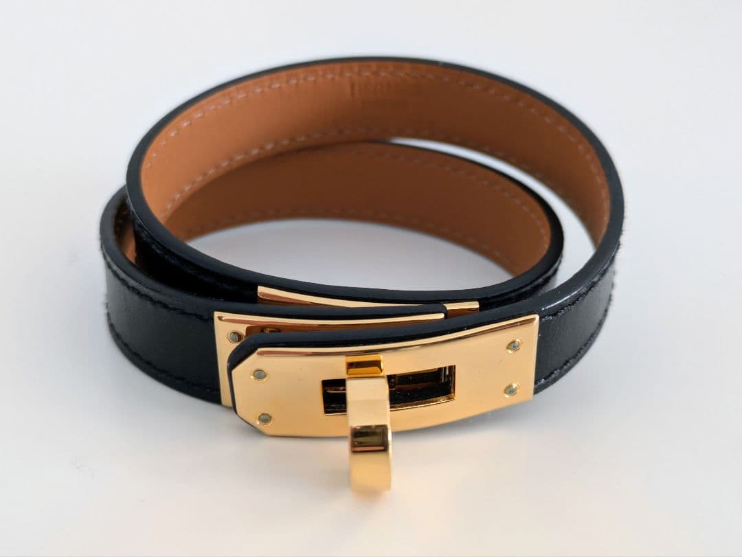 HERMES エルメスドゥブルトゥールケリーブレスレット　レザーブレスレット