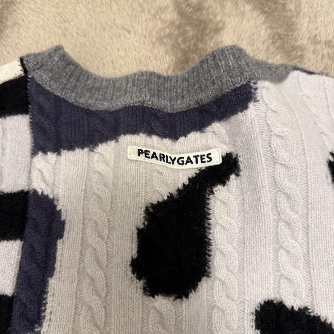 PEARLY GATES カモフラ ゴルフニットセーター サイズ6 XL 迷彩柄
