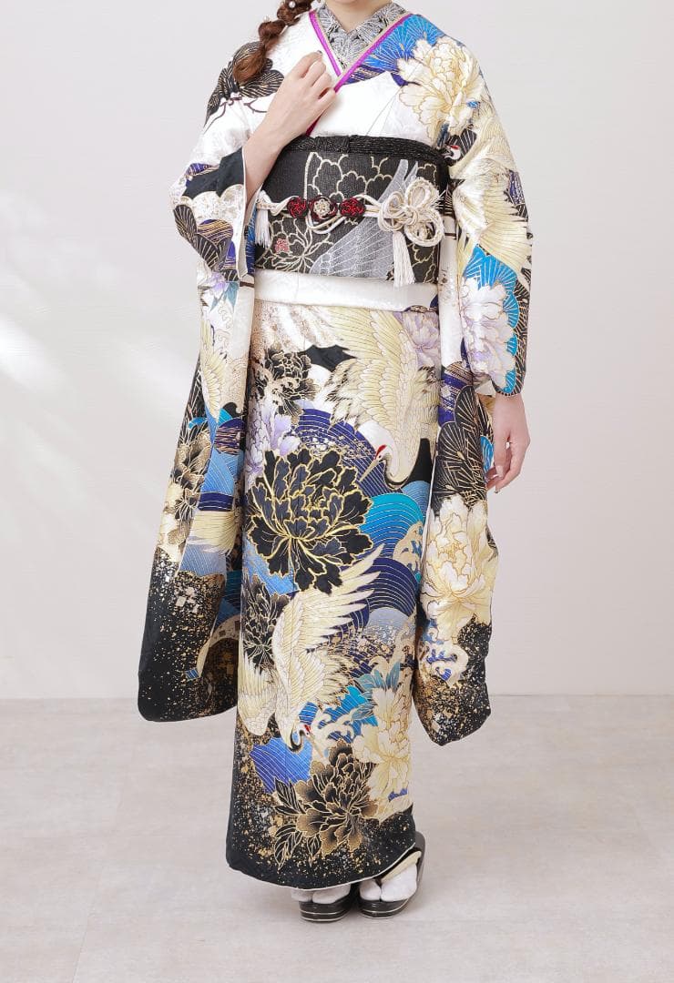 ≪美品≫正絹　振袖9点フルセット【860】【155cm~165cmの方用】