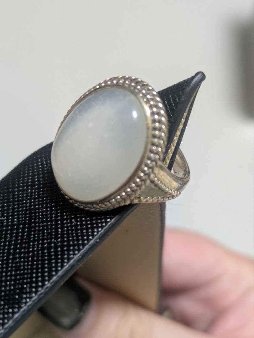 【SAMH by LILAS】ホワイトムーンストーンリング 13号