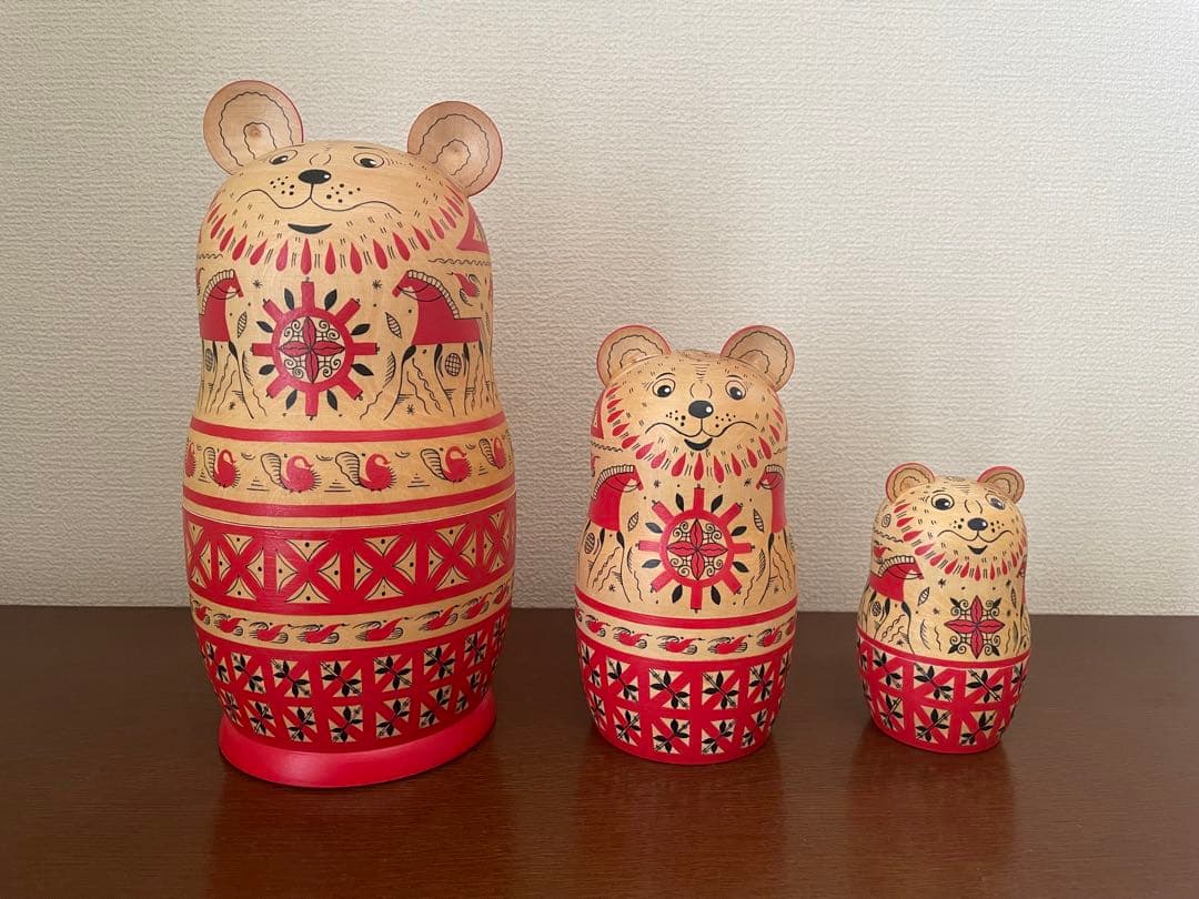 クマのマトリョーシカ 3個セット