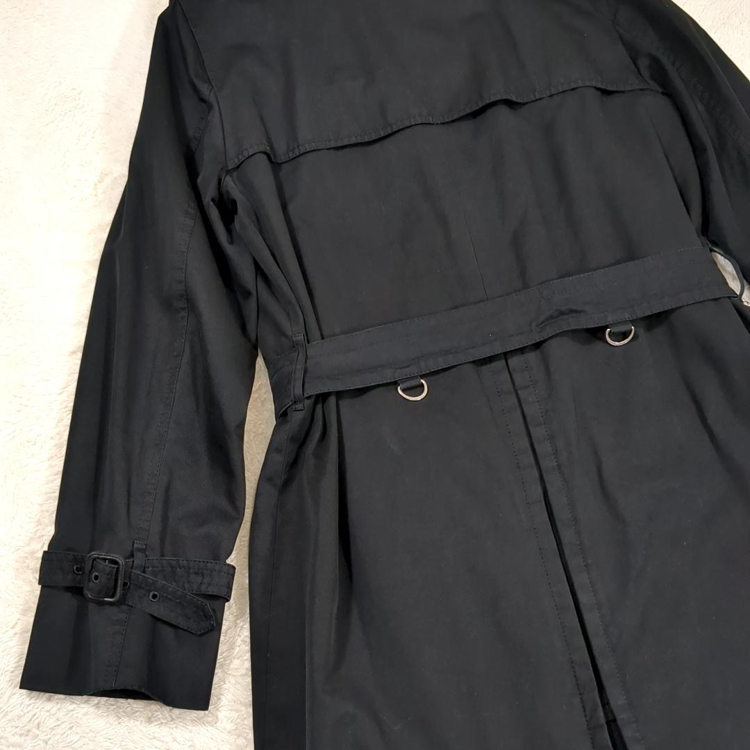 アクアスキュータム ライナー付トレンチコート 2way ベルト ブラック