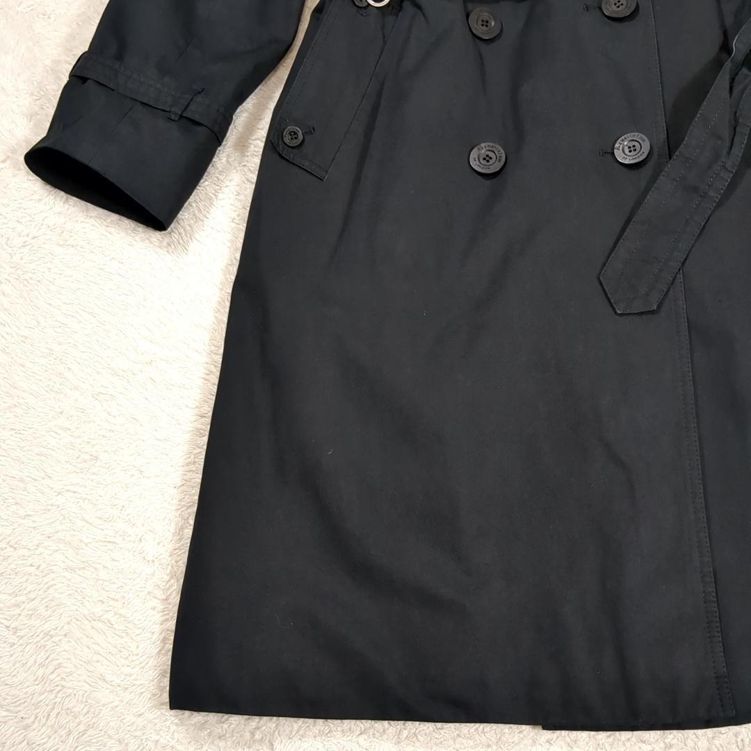 アクアスキュータム ライナー付トレンチコート 2way ベルト ブラック