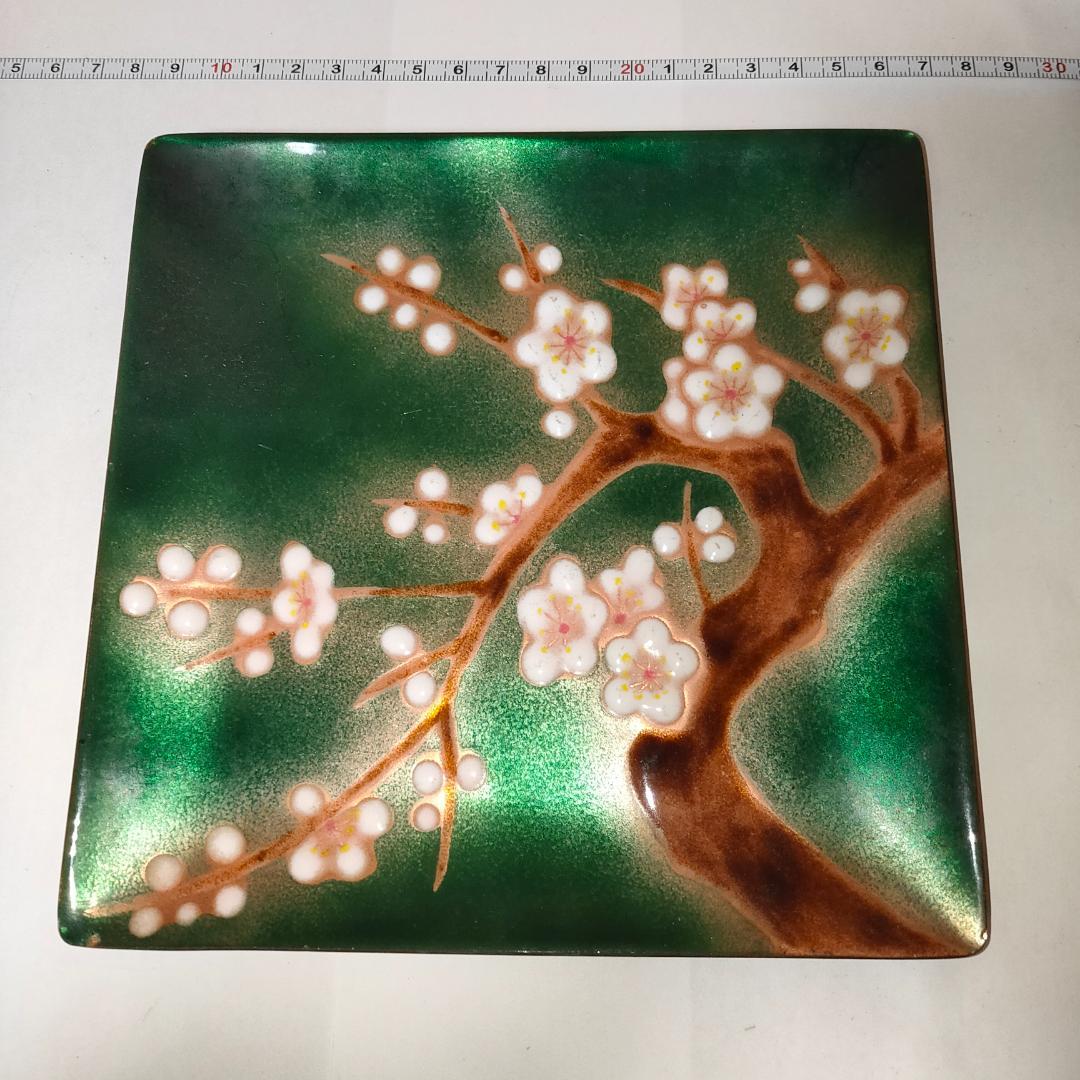 角皿　小皿　長方皿　四角皿　色絵　アンティーク　骨董　工芸品