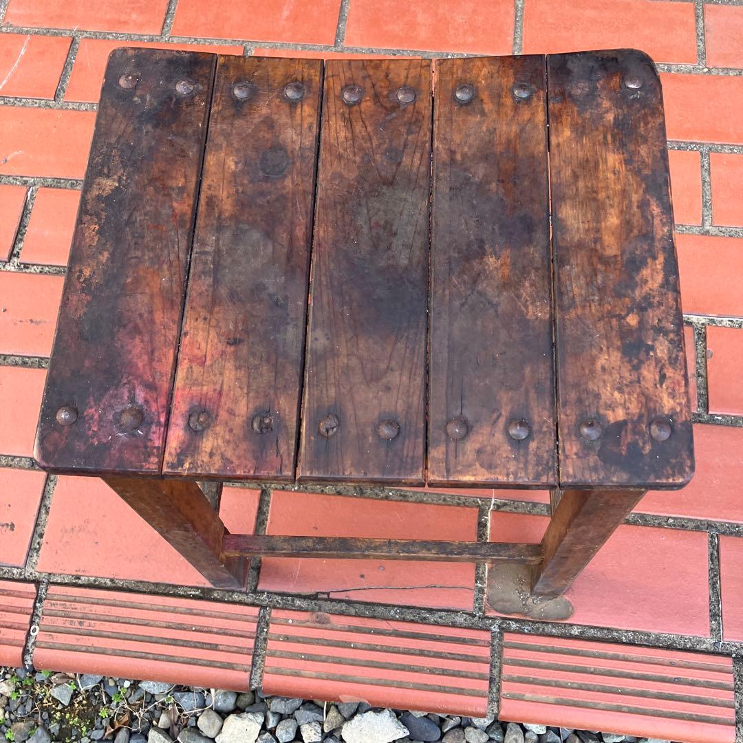 昭和レトロ　木製スツール　ビンテージ