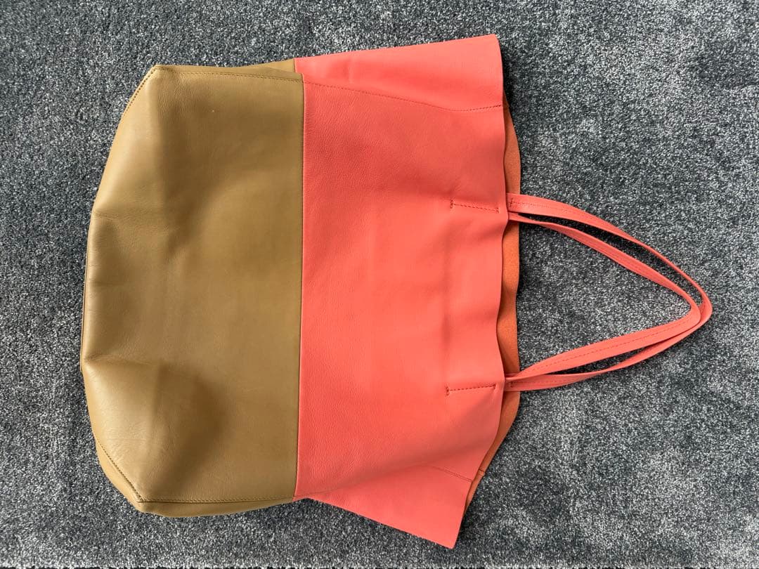 CELINE レザー トートバッグ ピンク/ベージュ