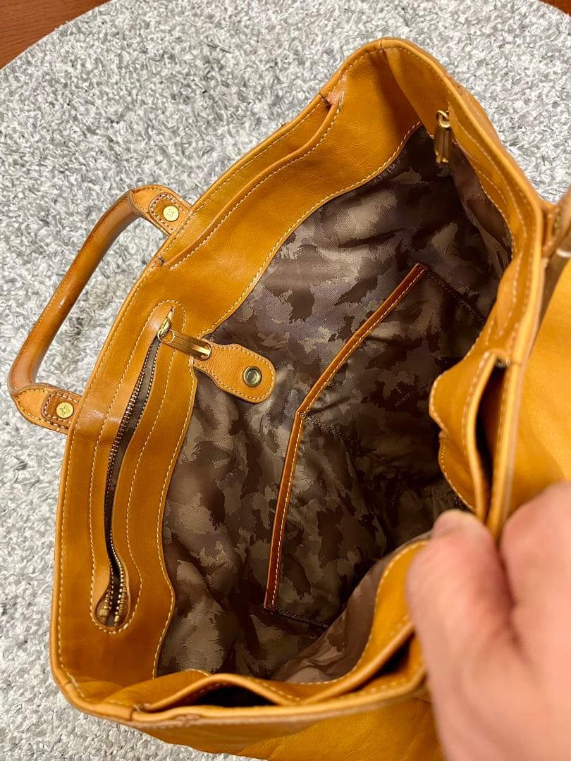 aniary アニアリー キャメル色 レザー トートバッグ