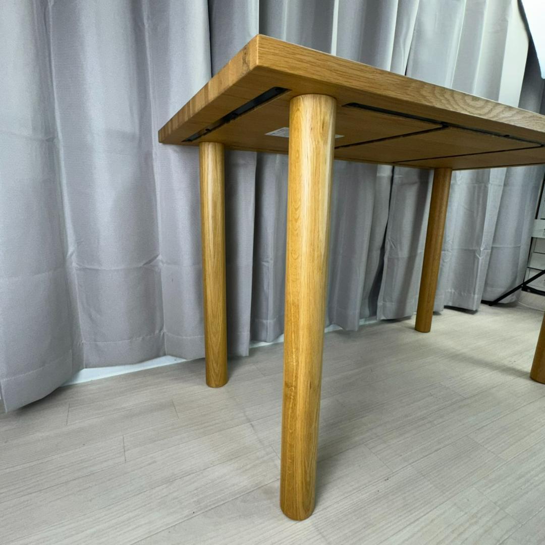 無印良品　ダイニングテーブル　オーク材　デスク　1200W