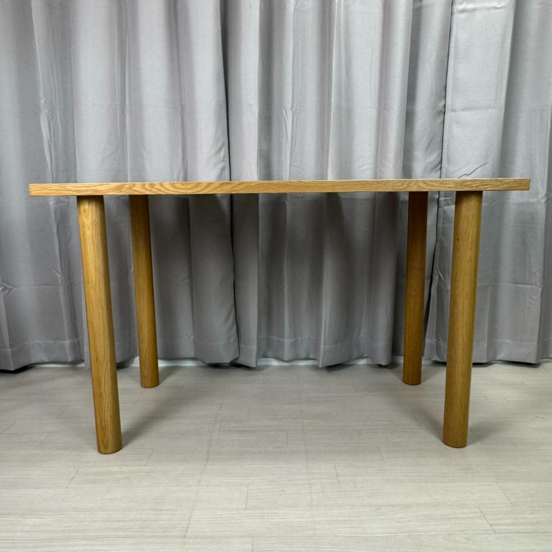 無印良品　ダイニングテーブル　オーク材　デスク　1200W