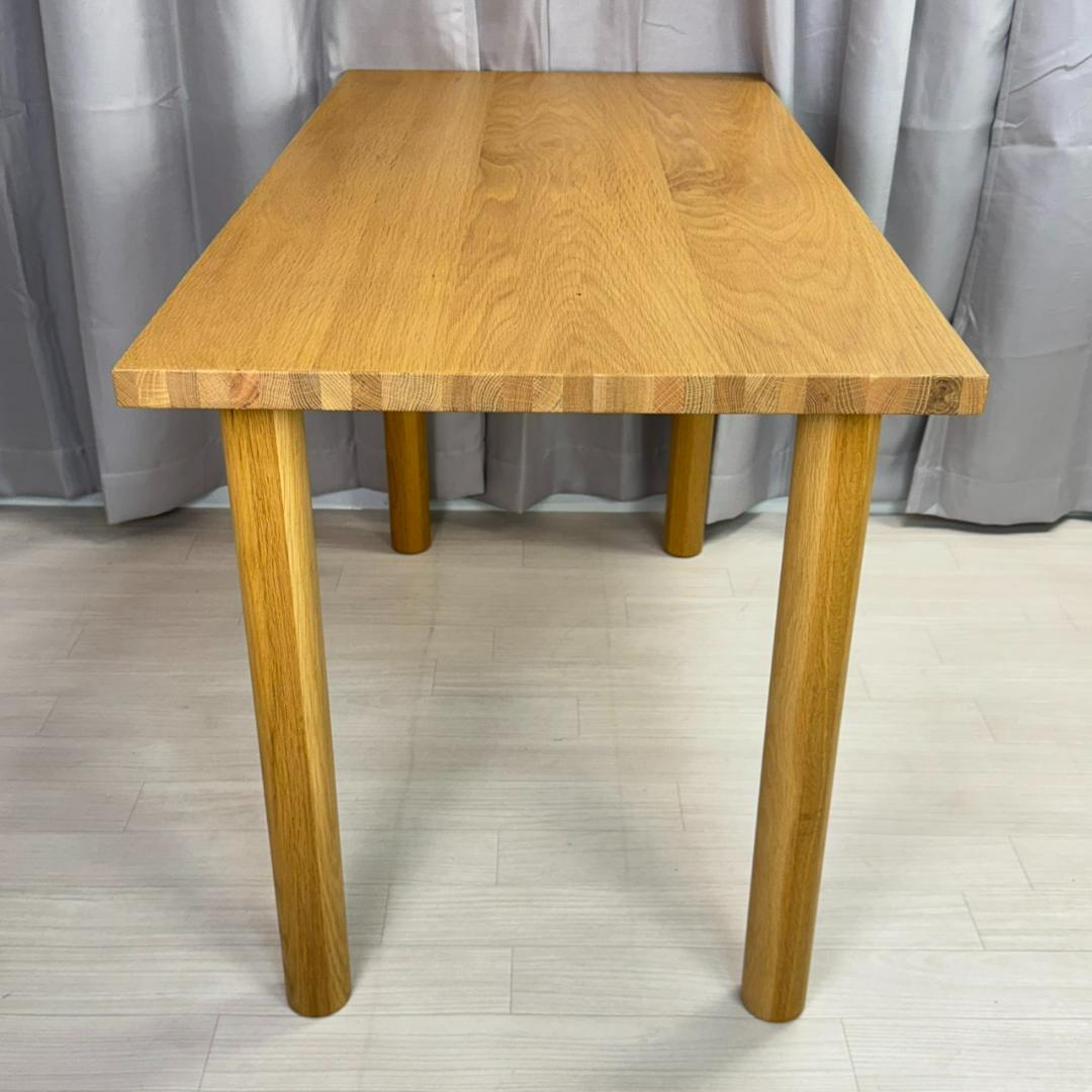 無印良品　ダイニングテーブル　オーク材　デスク　1200W