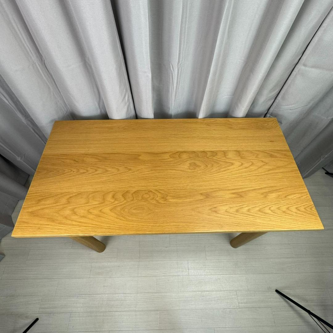 無印良品　ダイニングテーブル　オーク材　デスク　1200W