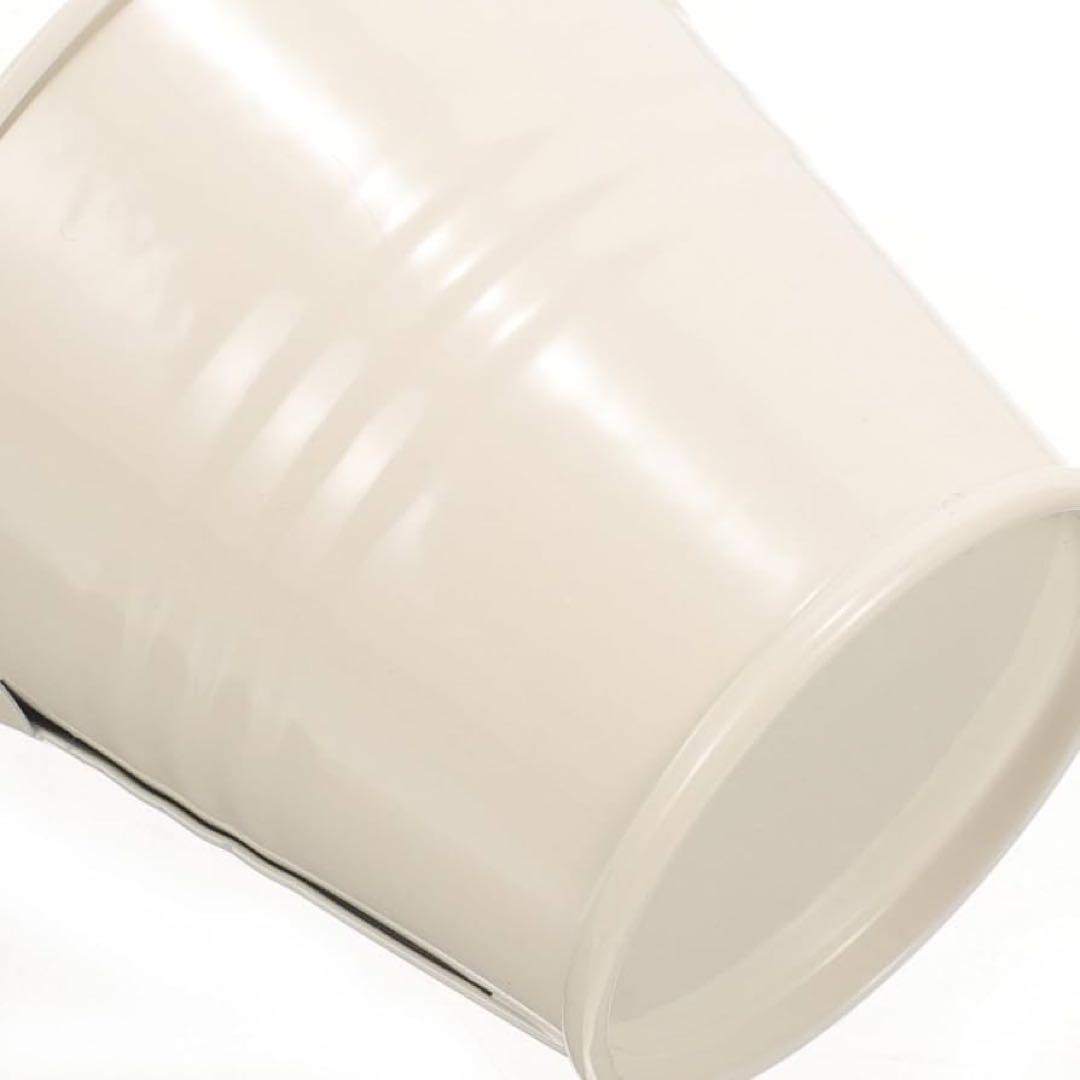 ブリキバケツ　取っ手付き　花　植木鉢　家庭用　園芸　8個　白　おしゃれ