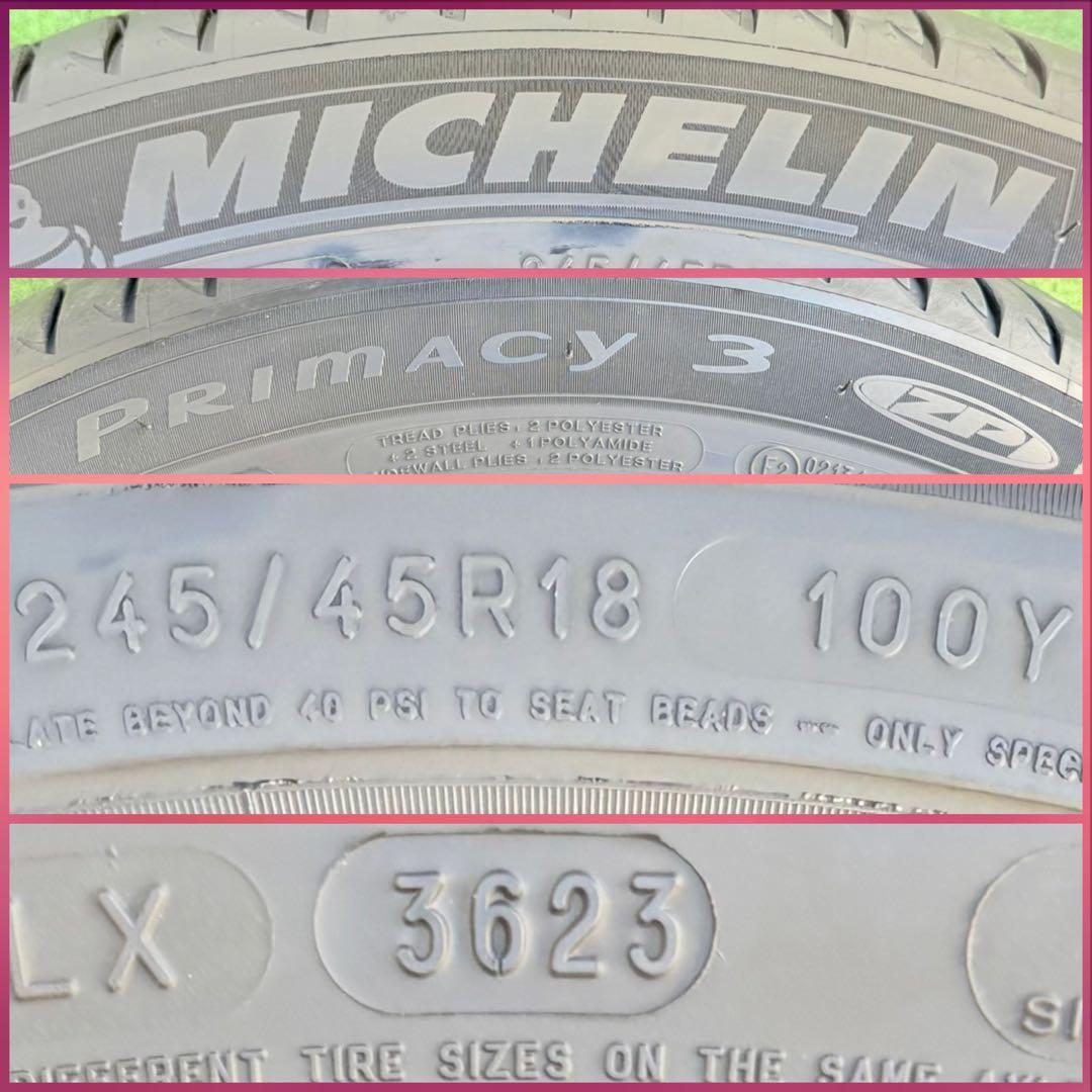 ミシュラン プライマシー 3 zp．245/45R18.23年製．深山4本セット