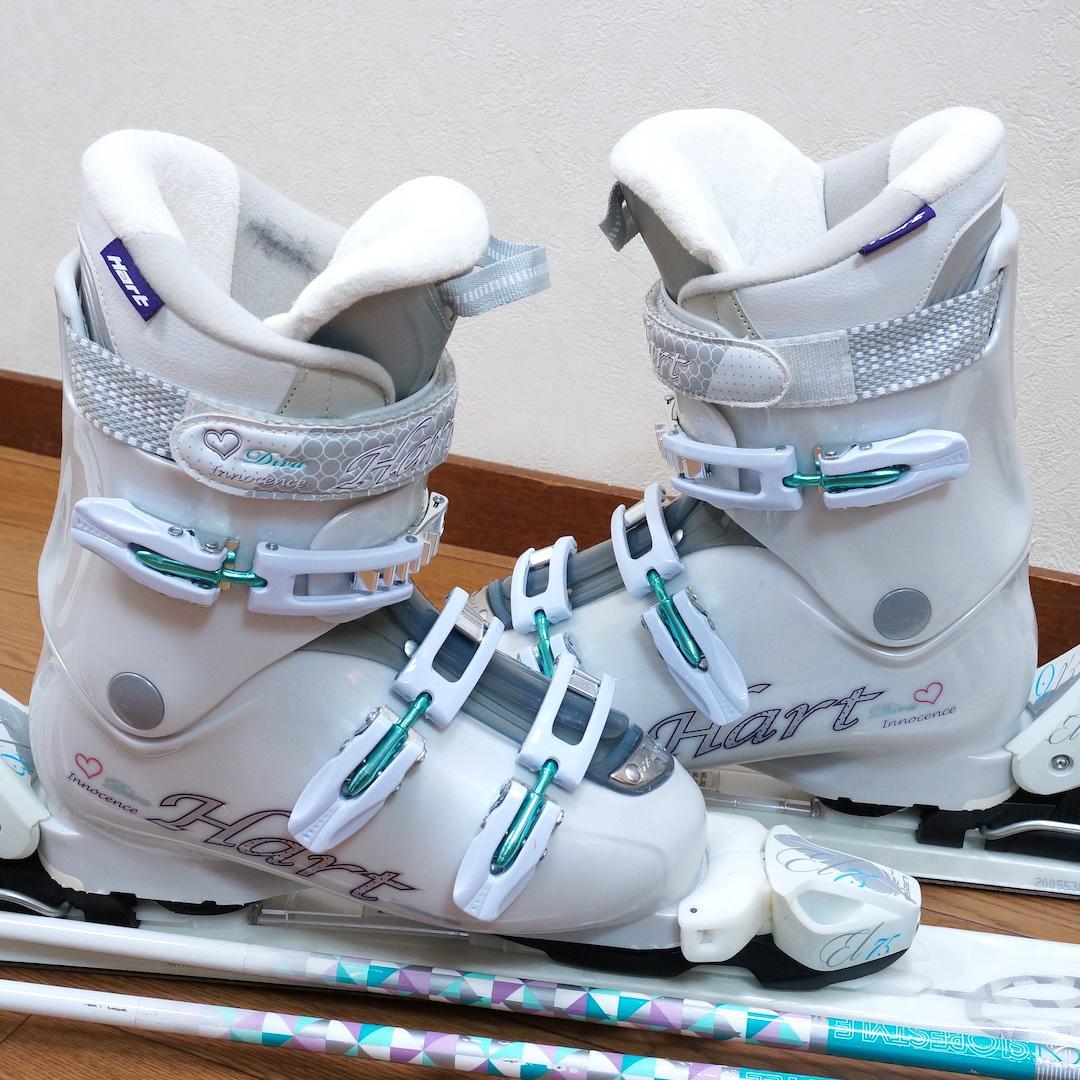 メンテ済 146cm 靴25.5cm ELAN レディース スキーセット