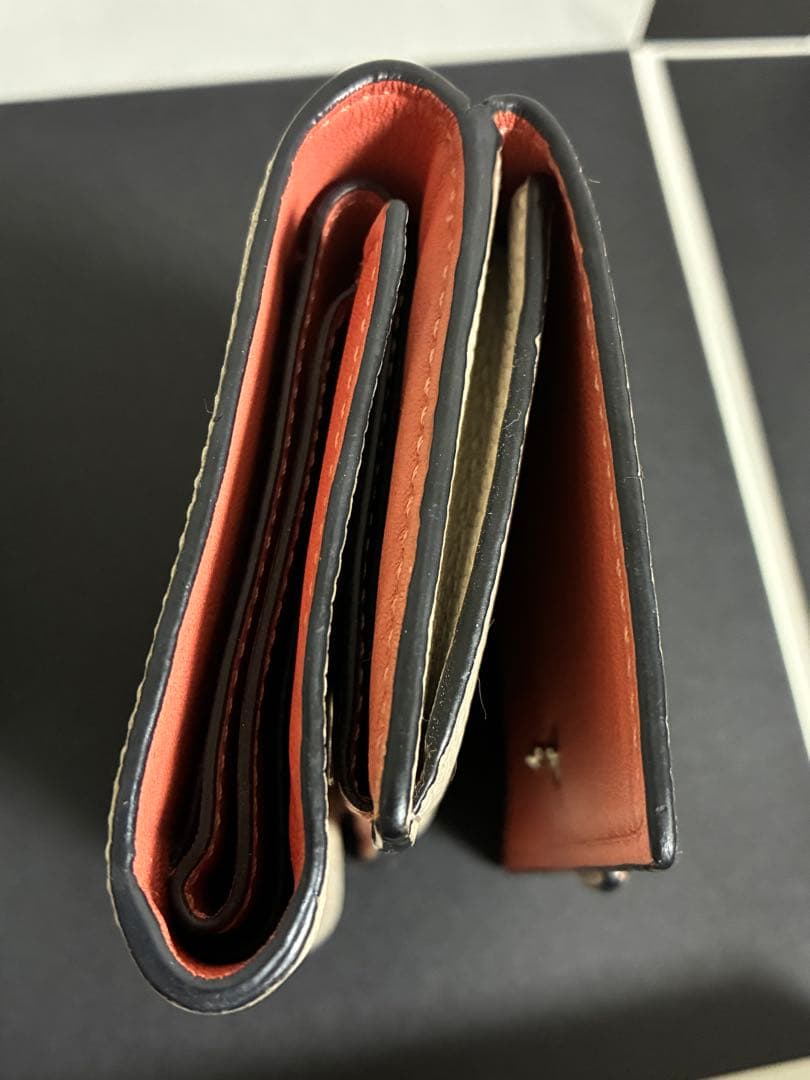 【美品】LOEWE ロエベ 三つ折り財布 ウォレット ベージュ