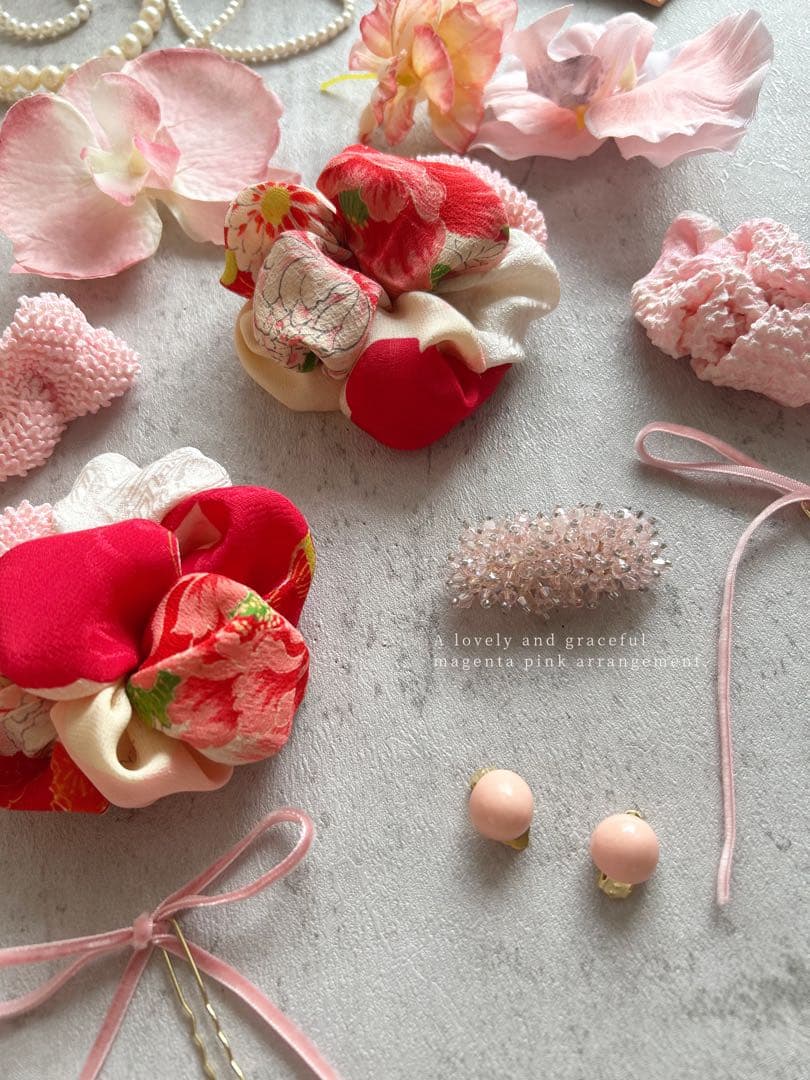 シ*ン様 七五三　七五三髪飾り　ヘッドドレス　着物髪飾り　リメイク髪飾り　045