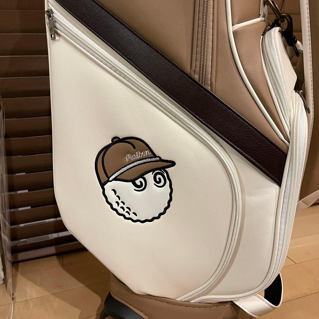 25新作 MALBON マルボンゴルフ キャスター付き キャディバッグ ブラウン