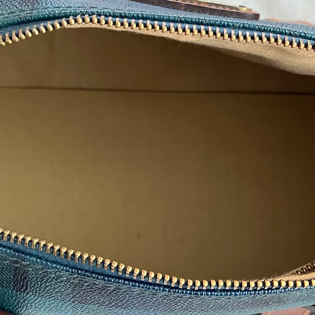 【美品】ポロラルフローレン　90sミニボストンバッグ　ブラックウォッチ　PVC