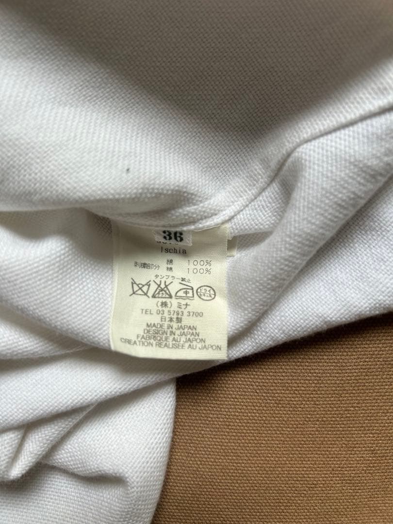 ミナペルホネン　丸襟ブラウス　フレンチスリーブブラウス　ミナペルホネンブラウス