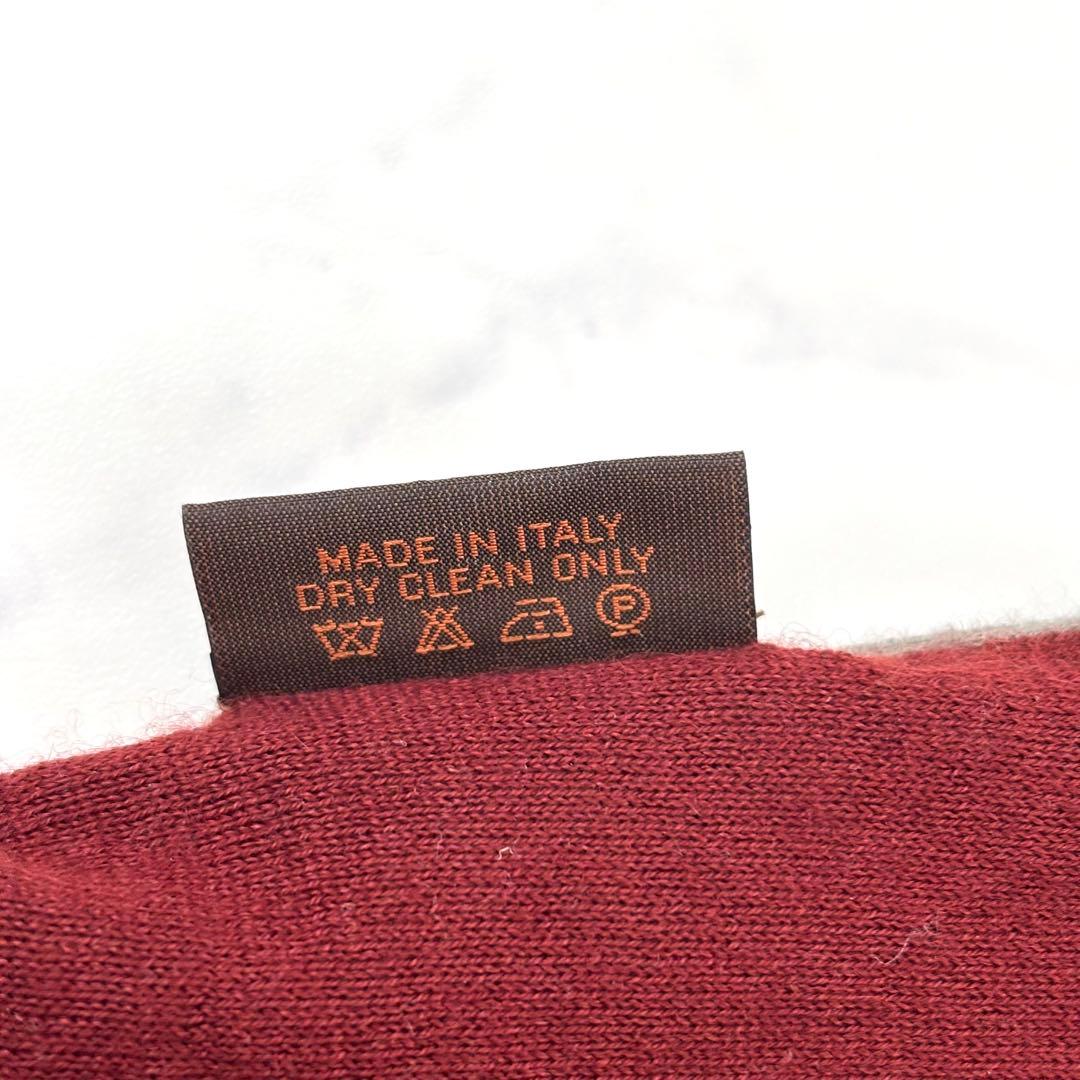 エルメス カシミヤ シルク マフラー ロゴ入り リバーシブル バイカラー