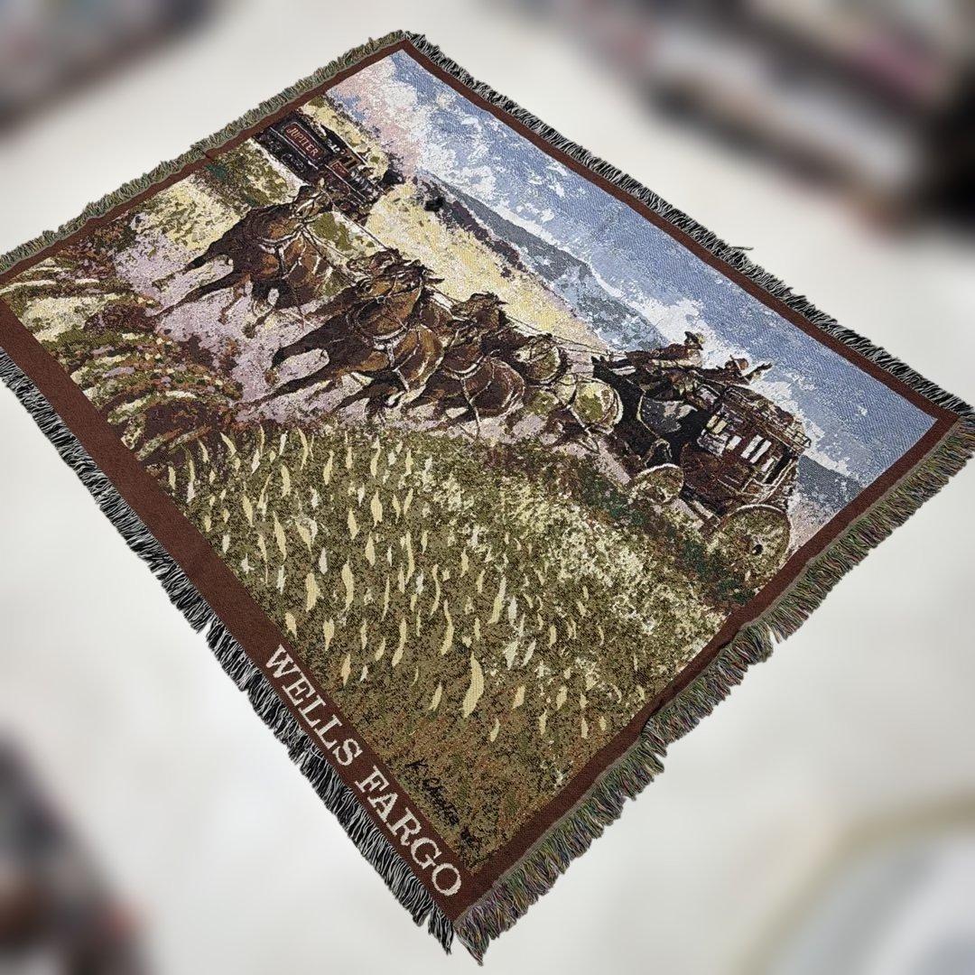 馬車　マルチカバー　ソファカバー　ヴィンテージラグ　132x175