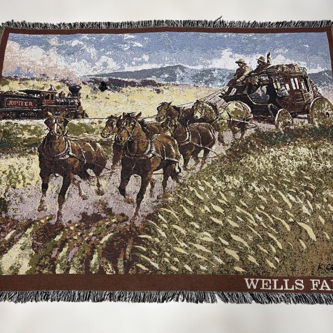 馬車　マルチカバー　ソファカバー　ヴィンテージラグ　132x175