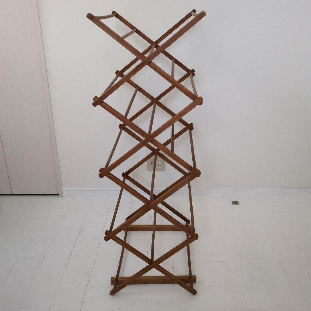 折りたたみ木製ラック 　フランスアンティーク