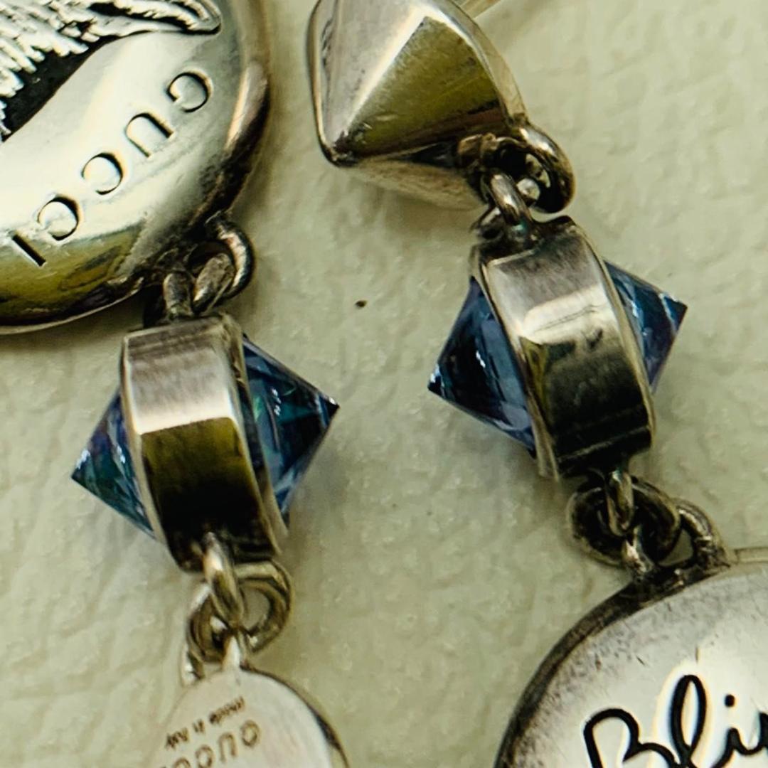 グッチ ブラインドフォー ラブ 猫 キャット ピアス 星 ラウンド ドロップ