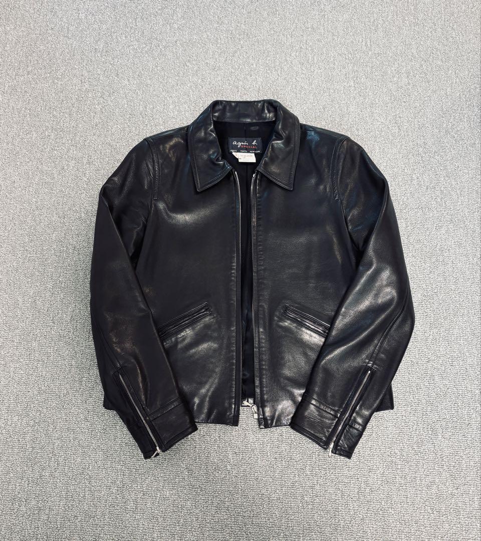 アニエスベー agnes b レザー ジャケット フランス製 シープスキン