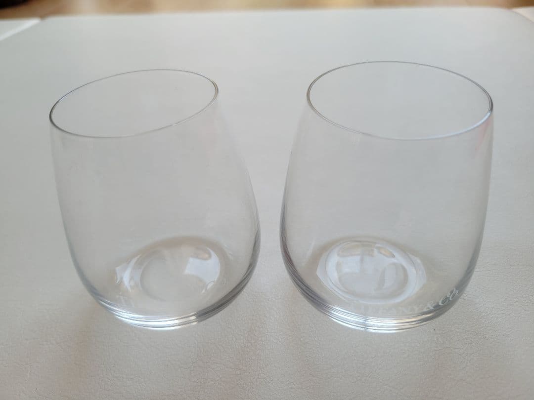 ティファニー　リボンデザイン プレート 2枚セット ティファニー　ペアグラス