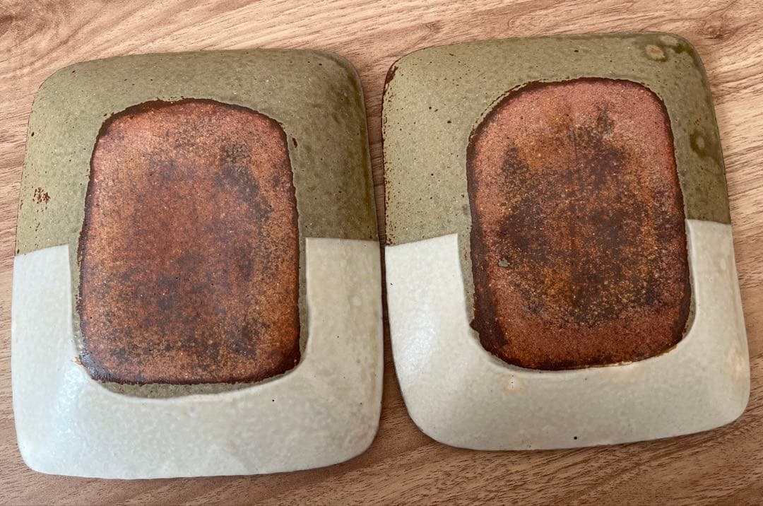 岩井窯　長角皿　2枚セット