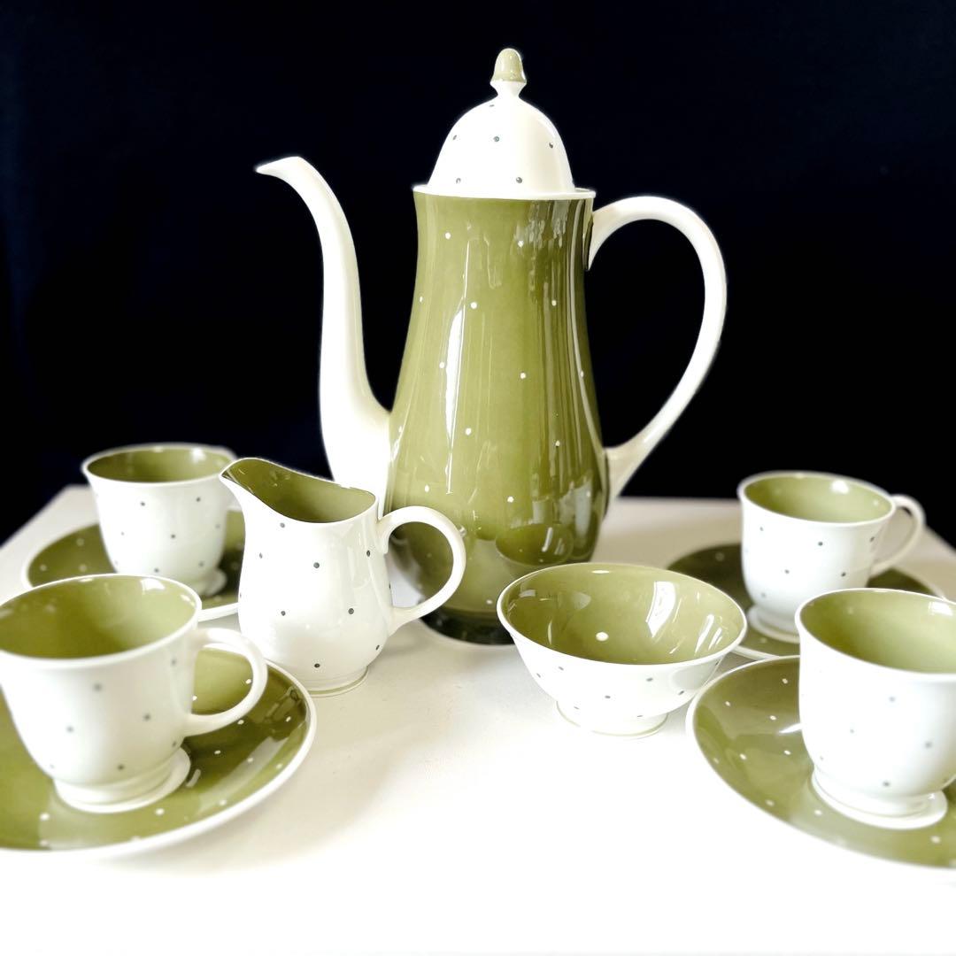 スージークーパー  ポルガドット　グリーン　ポットセット