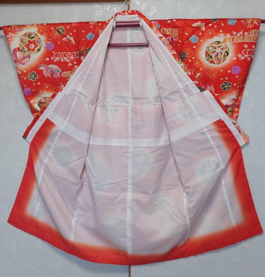 NK14アンティーク子供着物正絹着丈103センチ裄丈53センチ美品綺麗