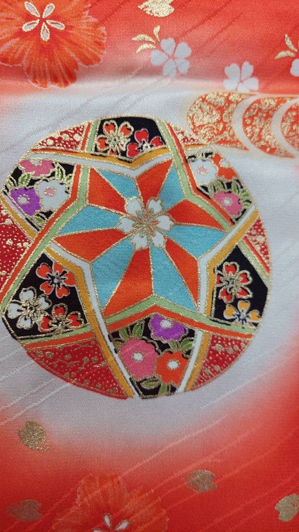 NK14アンティーク子供着物正絹着丈103センチ裄丈53センチ美品綺麗