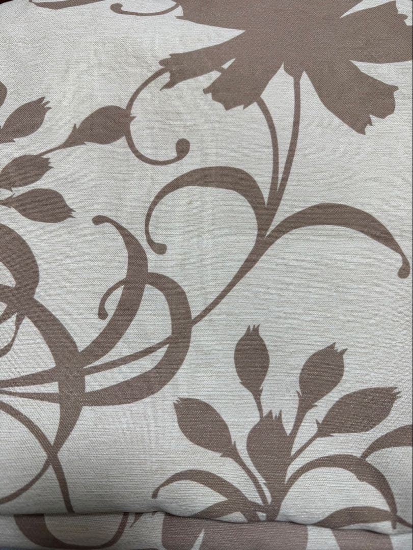 Francfrancカーテン2枚小窓用 フローラルデザイン ドレープカーテン