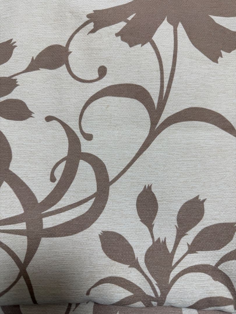 Francfrancカーテン2枚小窓用 フローラルデザイン ドレープカーテン