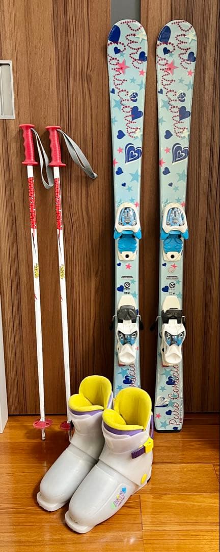 ピュアコンシャス　キッズスキー板110 3点セット