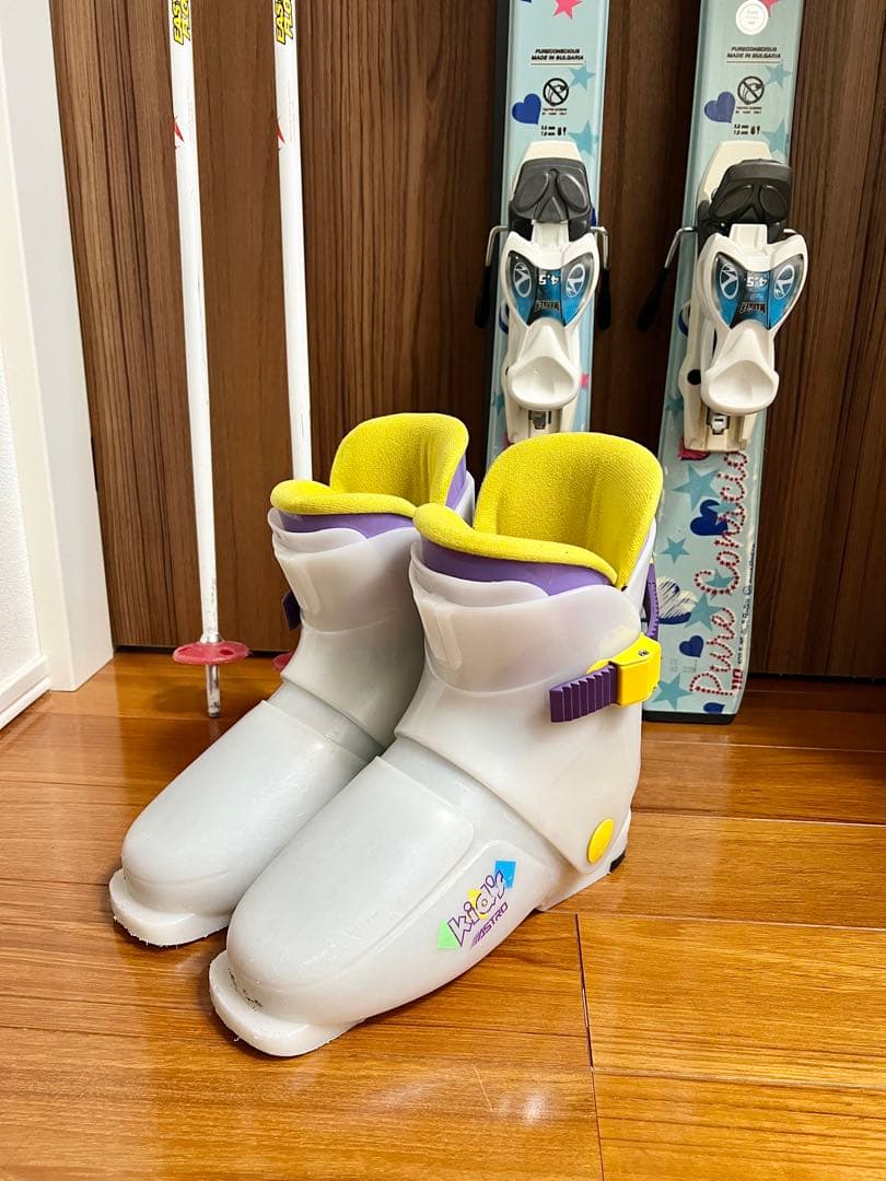 ピュアコンシャス　キッズスキー板110 3点セット