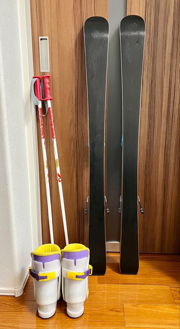 ピュアコンシャス　キッズスキー板110 3点セット