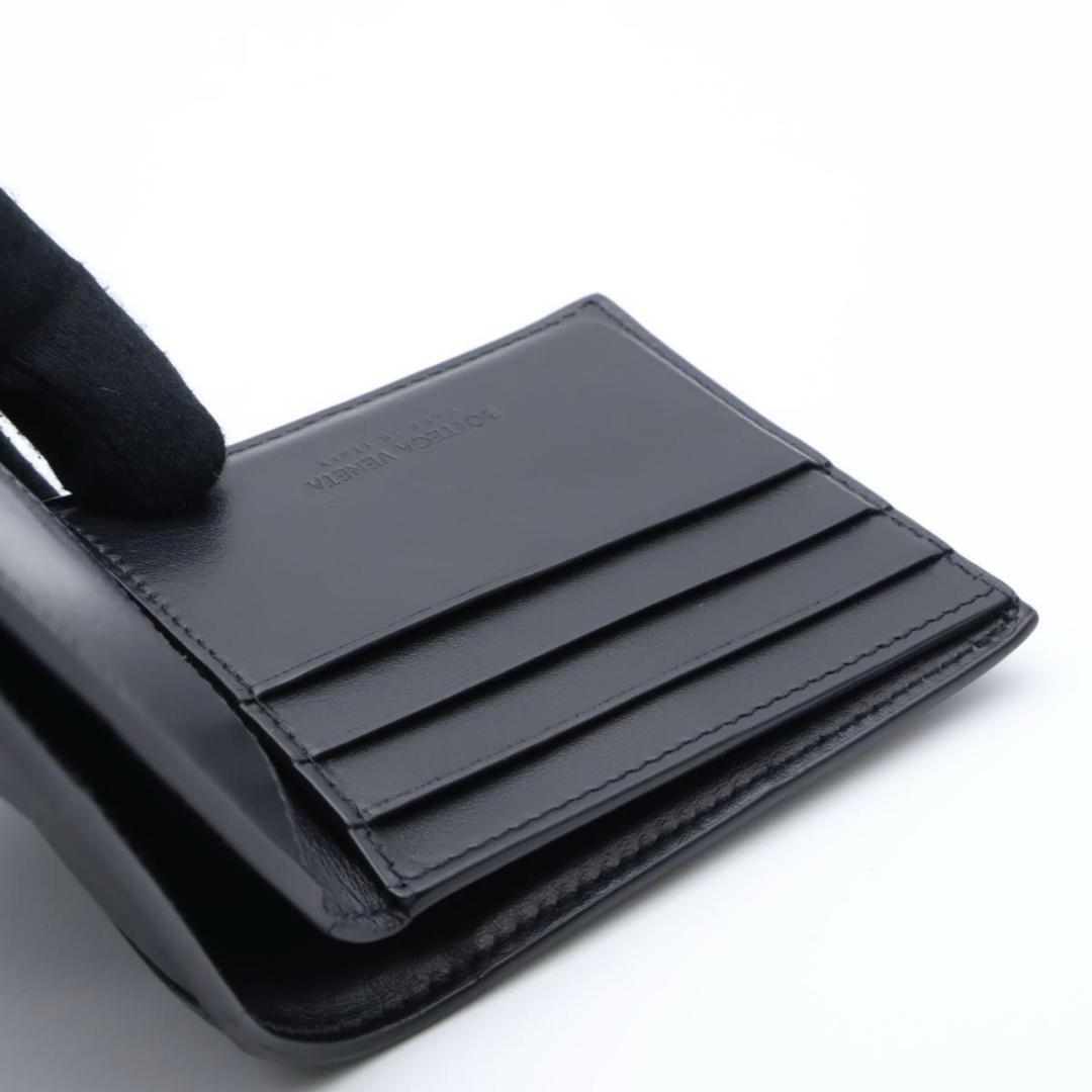 【超極美品】BOTTEGAVENETA カセット　ICチップ　二つ折り財布　黒