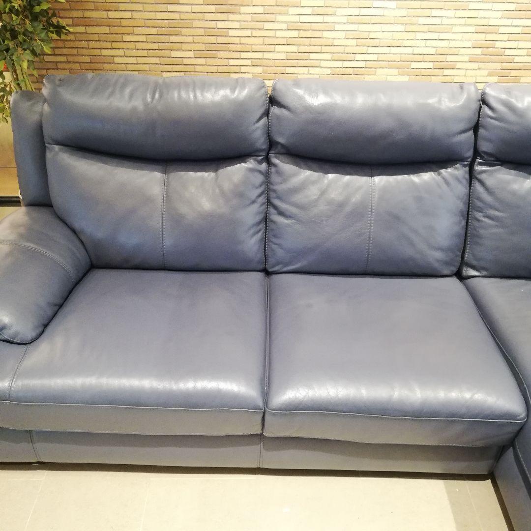 ◇NITORI ニトリ　レザー　カウチソファ　｜　3人掛け　本革
